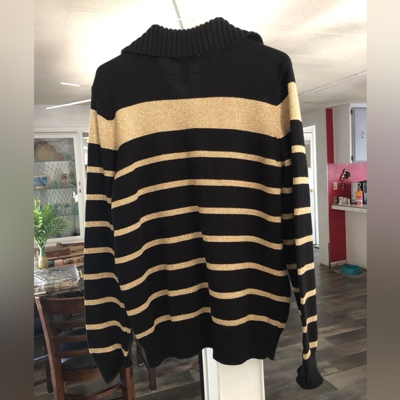 🏆Ralph Lauren gold shimmer sweater XL gorgeous!🏆 - Picture 2 of 4